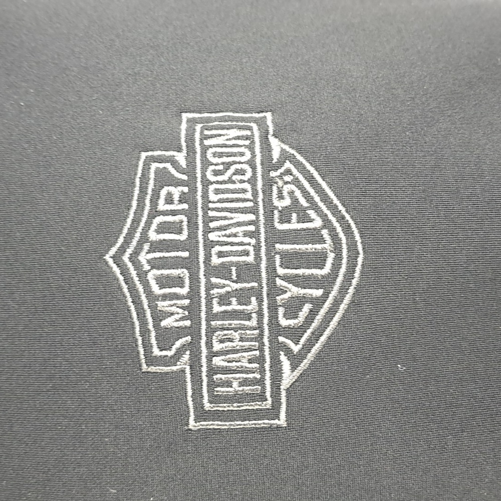 Harley Davidson embroidered men's large black full zip fittef hooded jacket - Picture 8 of 8